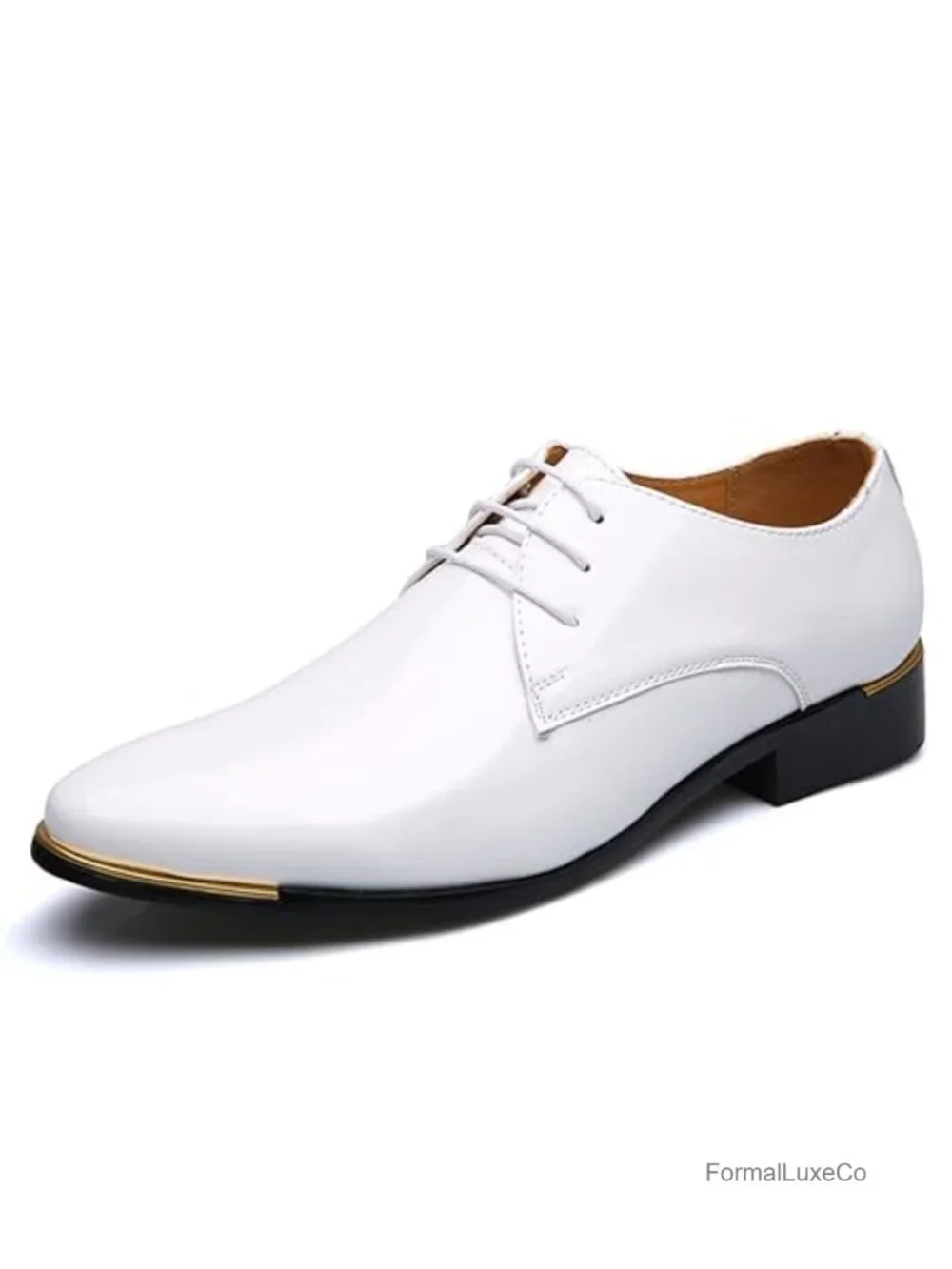 Men's Patent Leather Dress Shoes Oxfords Formal Wedding Tuxedo Lace-up Shoes